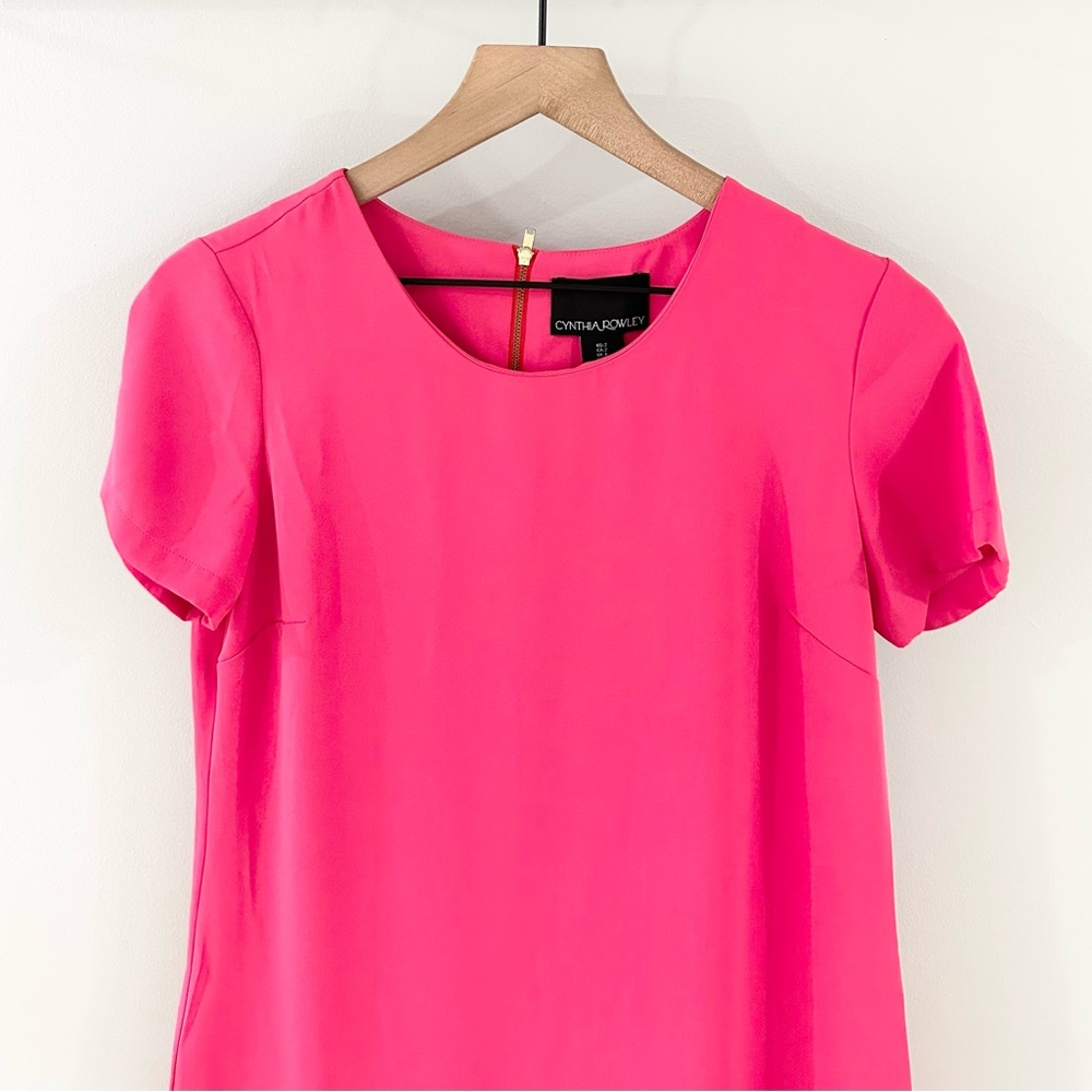 NWT Cynthia Rowley Short Sleeve Colorblock Dress Pink & Red Size 2 - Picture 3 of 6